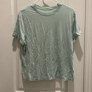 Mint green cuff sleeve tee